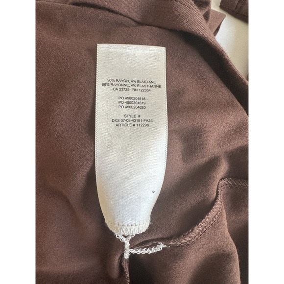 Aritzia Wilfred Womens Gemini Mock Neck L/S Dress S Cocoa Bean‎ Office Siren NWT - Picture 7 of 10